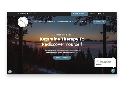 ketamine provider web design