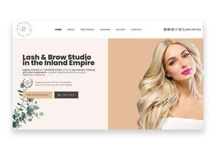 beauty spa web design