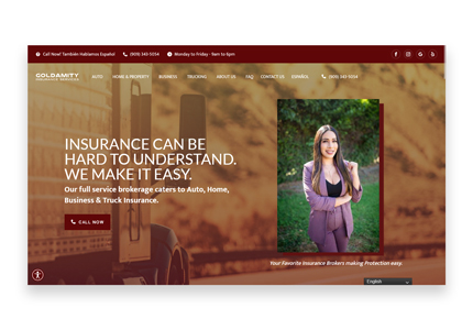 insurance company web design