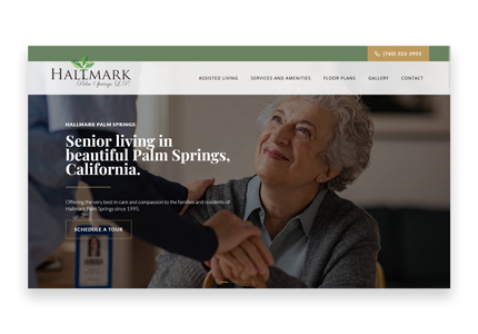 assisted living web design