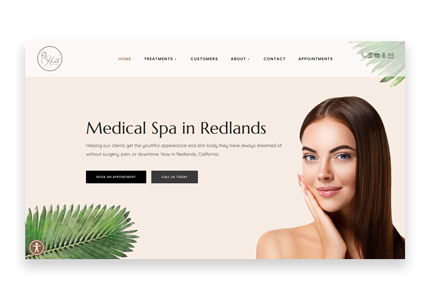 beauty spa web design