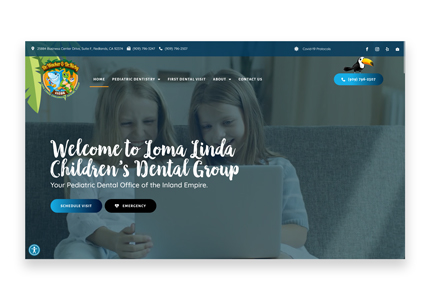 Pediatric Dentist web design