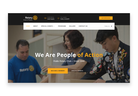 rotary club web design